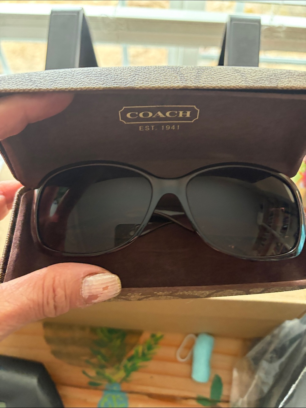 Coach Black Oversized Women's Sunglasses
